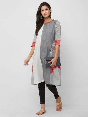 Women's The Nish Kurti in Handloom Cotton 3