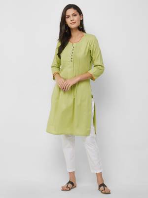 Women's The Anshumi Kurti in Handloom Cotton 1
