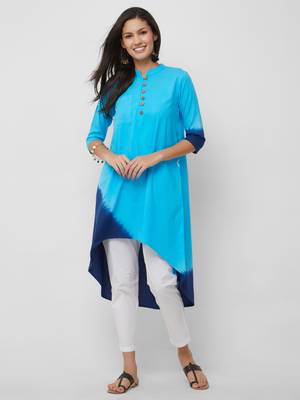 Women's The Rewa Kurti in Tie Dye Cotton 4