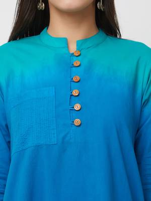Women's The Raya Kurti in Tie Dye Cotton 5