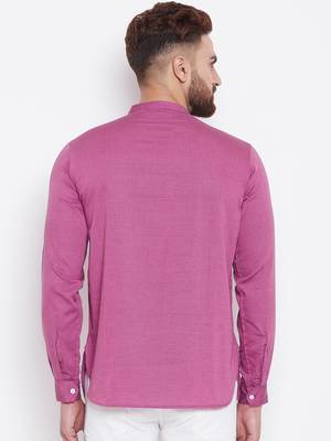 pink woven cotton men kurtas 4