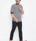 black woven cotton men kurtas