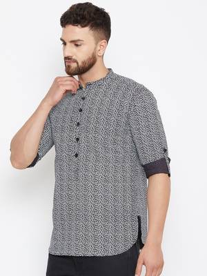 black woven cotton men kurtas 3