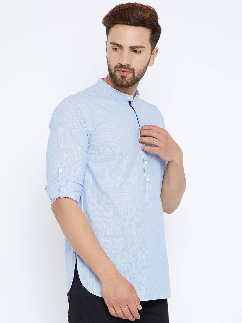 yellow woven cotton men kurtas