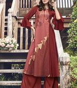 Brown Jacquard Islamic Tunics