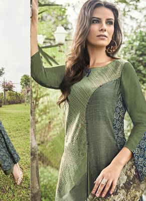 Olive Jacquard Islamic Tunics 3