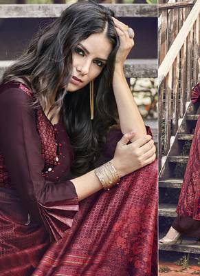 Maroon Jacquard Islamic Tunics 3