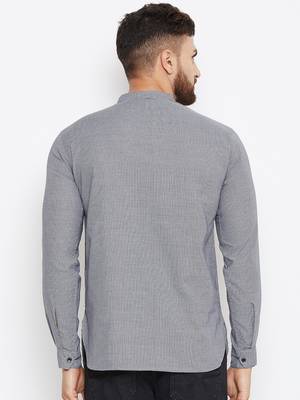 grey woven cotton men kurtas 4