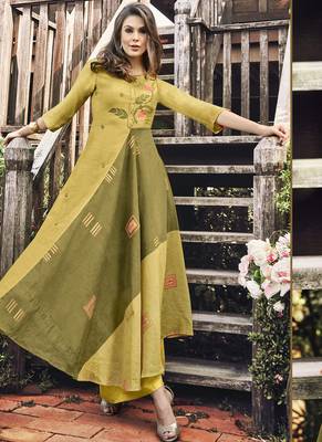 Olive Jacquard Islamic Tunics 2