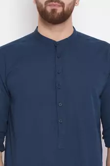 black woven cotton men kurtas
