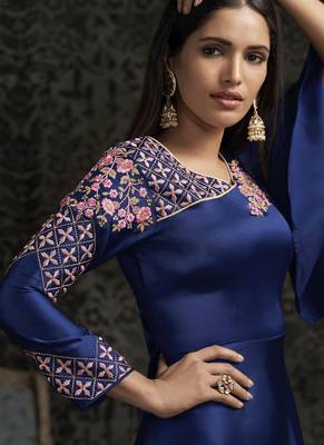 Blue Georgette Islamic Tunics 2