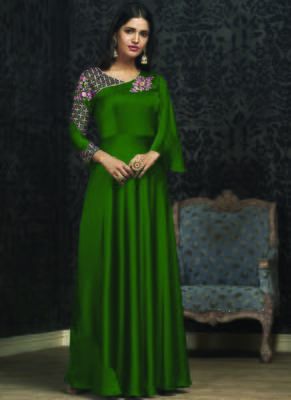 Green Georgette Islamic Tunics 1