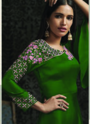 Green Georgette Islamic Tunics 2