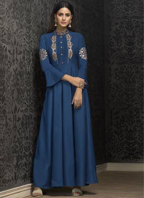 Blue Silk Islamic Tunics 1