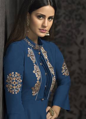 Blue Silk Islamic Tunics 2