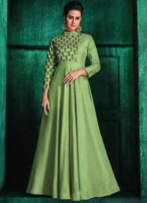 Olive Silk Islamic Tunics 1
