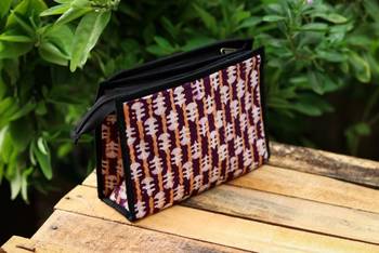 3 Compartment Cotton Batik Pouch 2