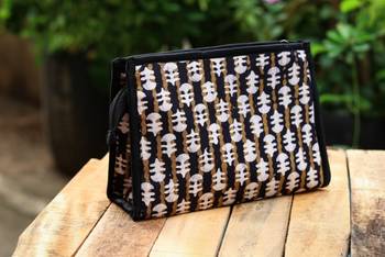 3 Compartment Cotton Batik Pouch 1