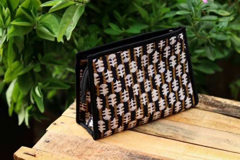 3 Compartment Cotton Batik Pouch
