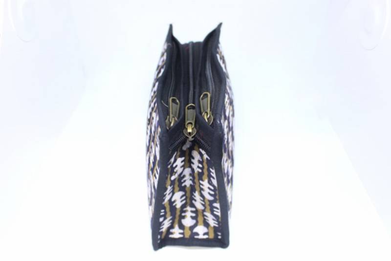3 Compartment Cotton Batik Pouch