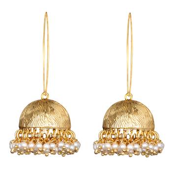 Ethnic Indian Bollywood Jewelry Set Gold Finish Hoop Earrings 1