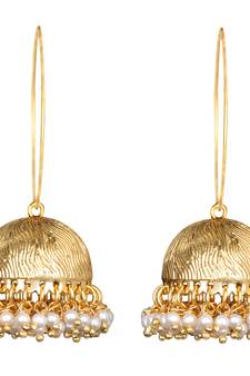 Ethnic Indian Bollywood Jewelry Set Gold Finish Hoop Earrings