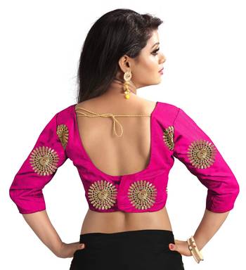 Black plain art silk sarees saree with blouse 5