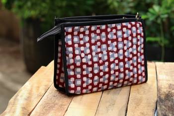 3 Compartment Cotton Batik Pouch 1