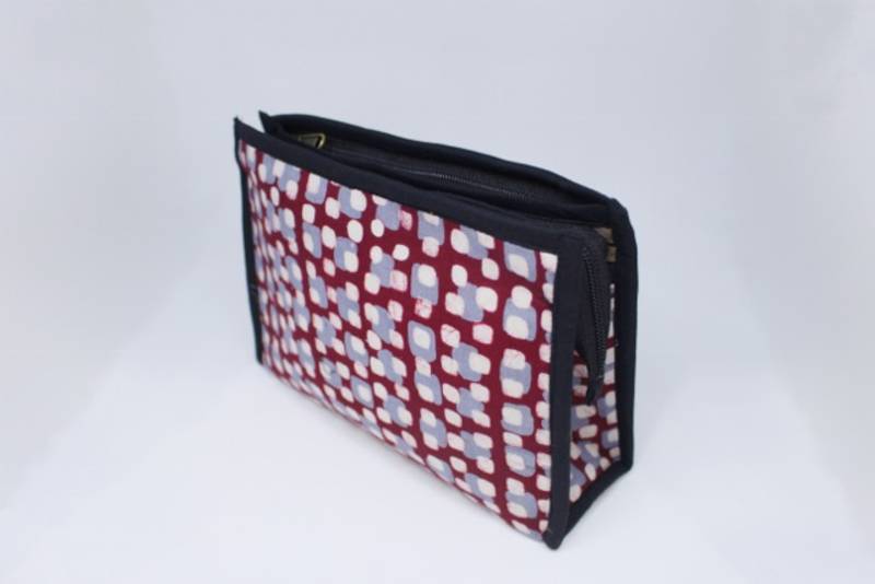 3 Compartment Cotton Batik Pouch