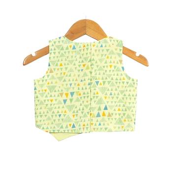 Hue of Green Pompom Skirt with Asymmetric Crop Top 4