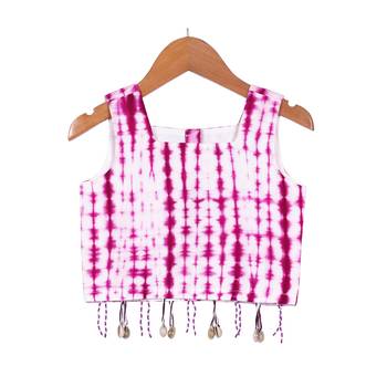 Purple Tie Dye Crop Top with Sharara 2