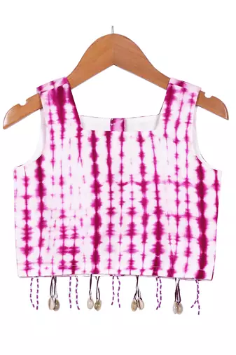 Purple Tie Dye Crop Top with Sharara