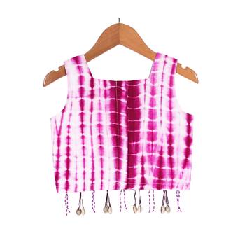 Purple Tie Dye Crop Top with Sharara 4