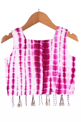 Purple Tie Dye Crop Top with Sharara