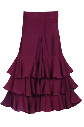 Maroon Tie Dye Crop Top with Sharara