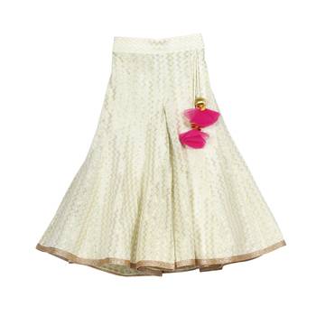 Magenta & Champagne Classic Palazzo with Crop Top 3