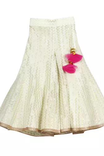 Magenta & Champagne Classic Palazzo with Crop Top