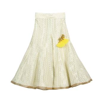 Yellow & Champagne Classic Palazzo with Crop Top 3