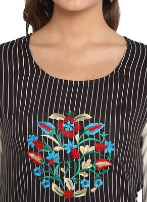 Black printed rayon ethnic-kurtis 5