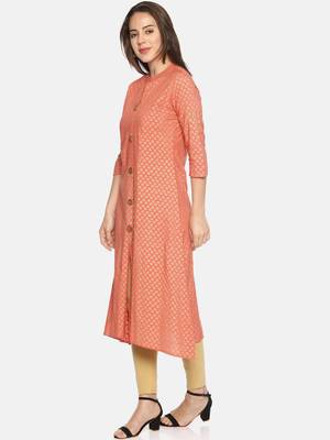 Pink printed rayon ethnic-kurtis 4