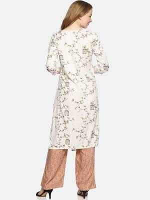 White printed rayon ethnic-kurtis 2