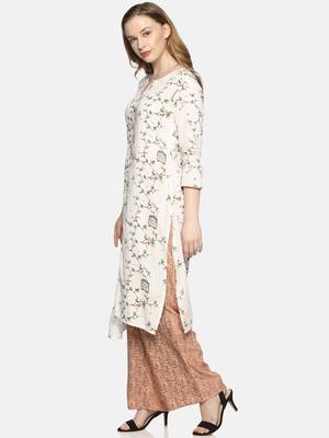 White printed rayon ethnic-kurtis 3