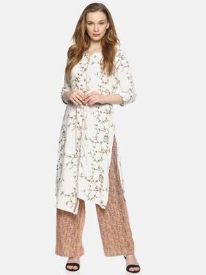 White printed rayon ethnic-kurtis 4