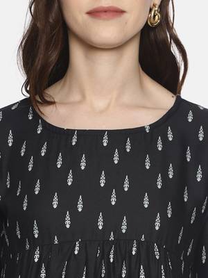 Black printed rayon ethnic-kurtis 5