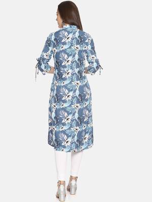 Multicolor printed rayon ethnic-kurtis 2