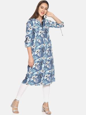 Multicolor printed rayon ethnic-kurtis 3