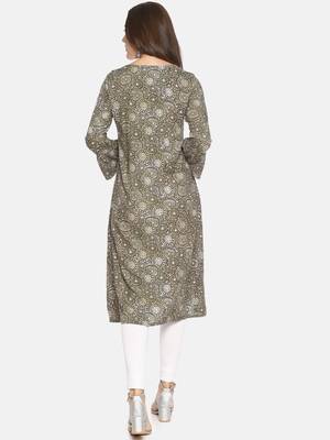 Multicolor printed rayon ethnic-kurtis 2