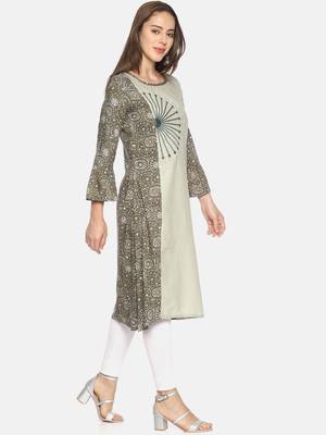Multicolor printed rayon ethnic-kurtis 3