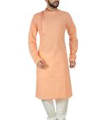 Peach Stylish Embroidery Kurta Set