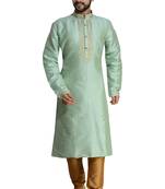 Green Stylish  Silk Kurta Set
